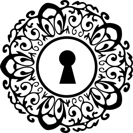 Keyhole ornamented circular shape